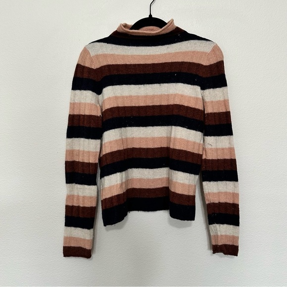 Madewell Striped Evercrest Turtleneck Sweater in Coziest Yarn women’s size small - Picture 2 of 4